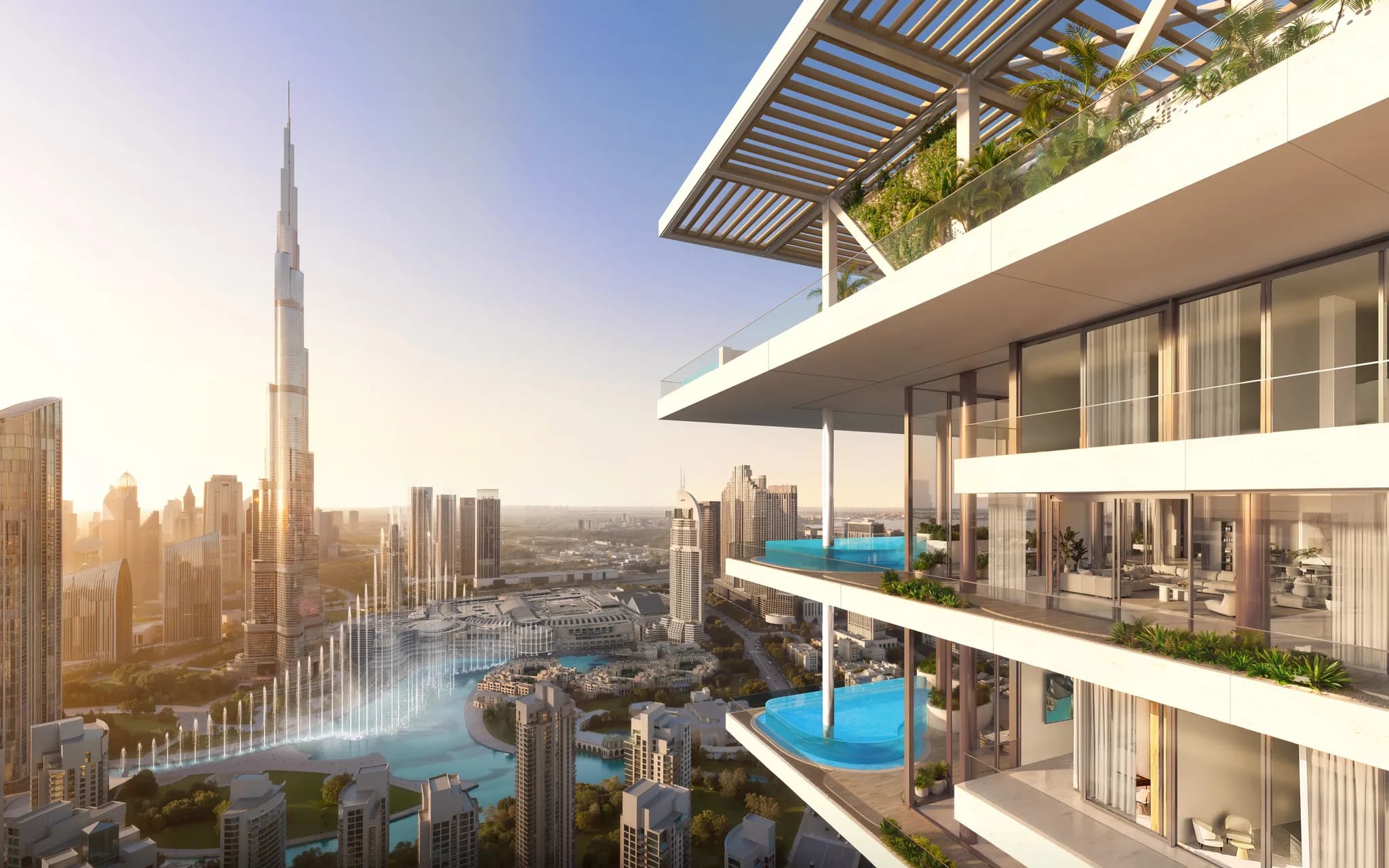 Résidence Fairmont de 3 chambres avec vue sur Burj Khalifa dans la tour Solara - 10