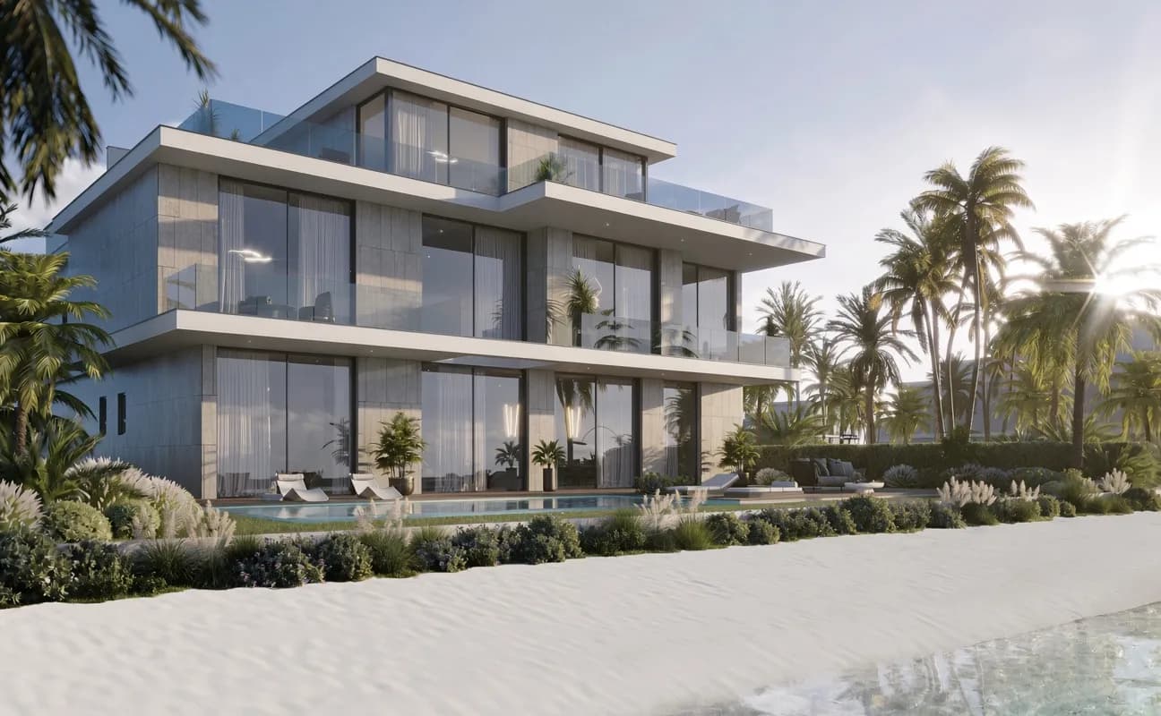 Une villa de 6 chambres sur le front de mer dans le District One West, Phase 1